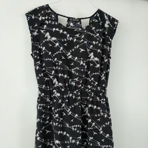 Beebop black dress birds on a wire skater dress